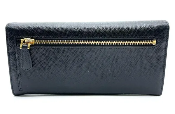 Prada Black saffiano leather Wallet and Card Holder Set W/box - Image 4