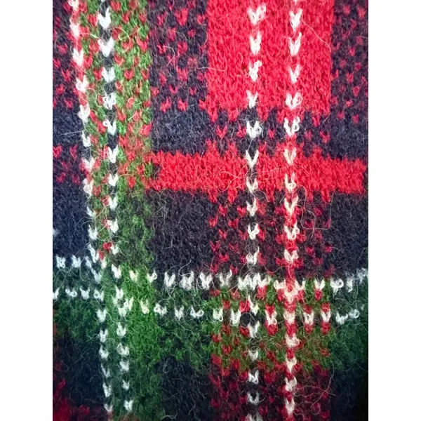 Entro Holiday Plaid Knit Sweater in Red Size S - Image 5