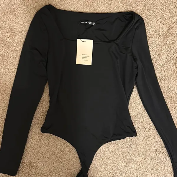 Black Long Sleeve Bodysuit - Image 2
