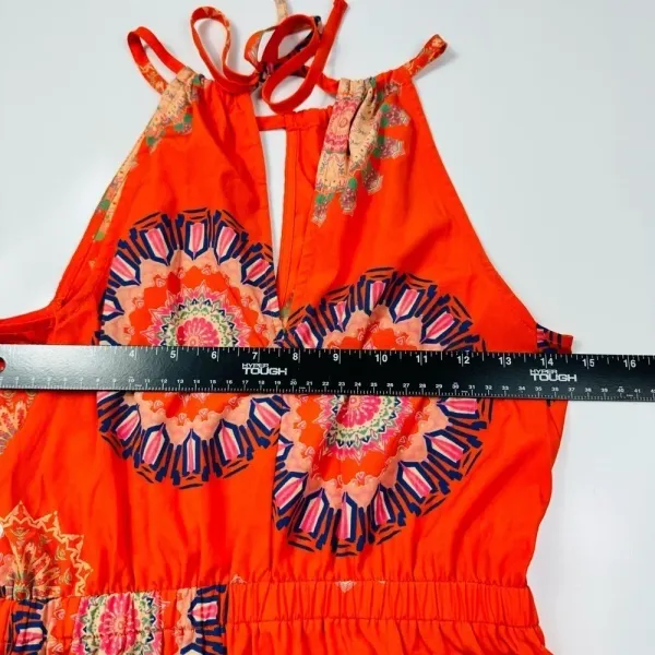 Orange Halter Casual Dress Size‎ Small - Image 9