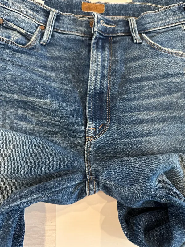 mother denim double dazzler leaps and bounds slim straight leg ankle jean vintage blue wash - Image 8