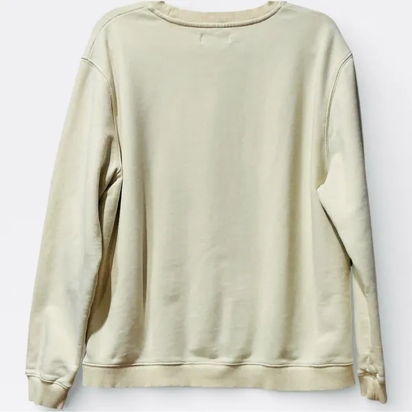 White Fox Oversized Drip Logo Crewneck Sweatshirt‎ Cream M Streetwear - Image 2