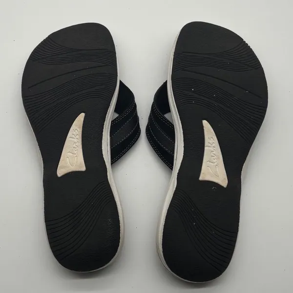 Clarks Cloudsteppers Arla Glitz Black Flip Flop Sandals Womens Size 10 - Image 7