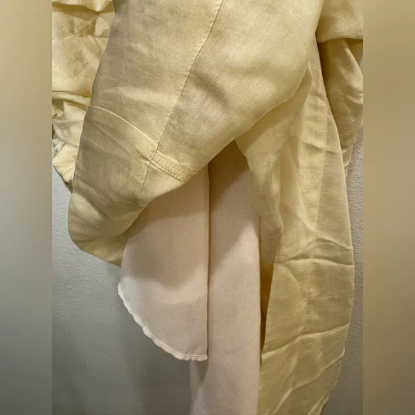 Zara ZW‎ Collection Drape Midi Yellow Dress Size L - Image 9