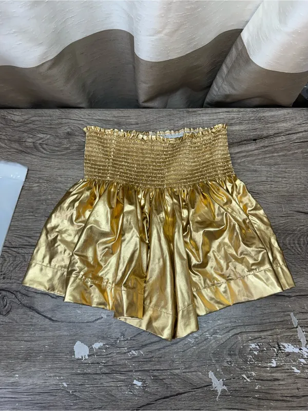 Queen of Sparkles gold Hannah Shimmer Skirt small - Image 2
