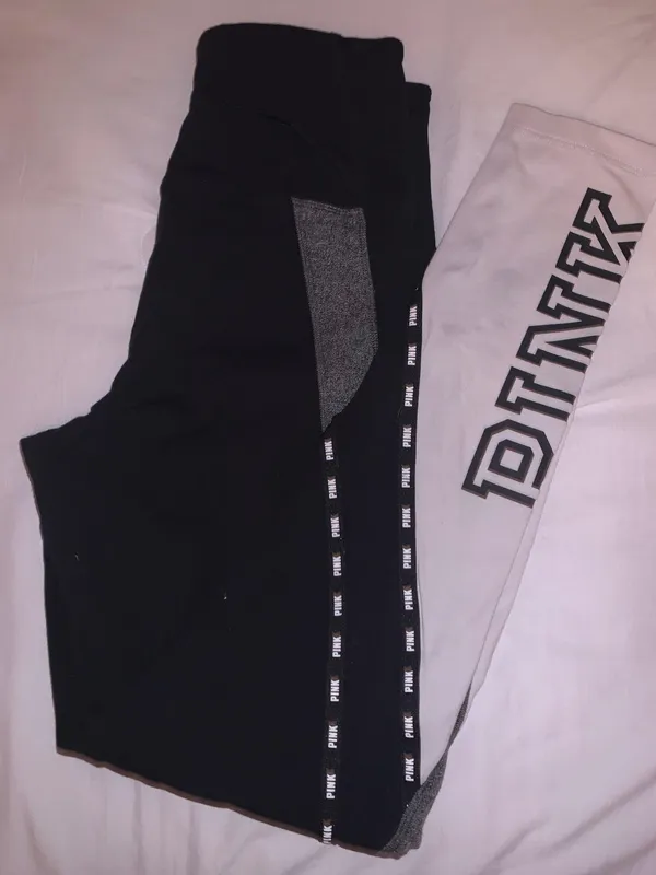 PINK Victoria’s Secret Black Cotten Leggings - Image 2