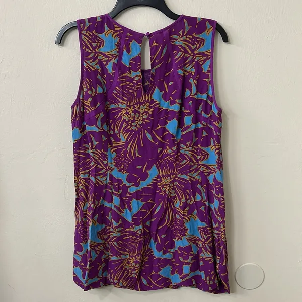 Cabi Palm Grass Tropical Sleeveless Blouse Sz M - Image 7
