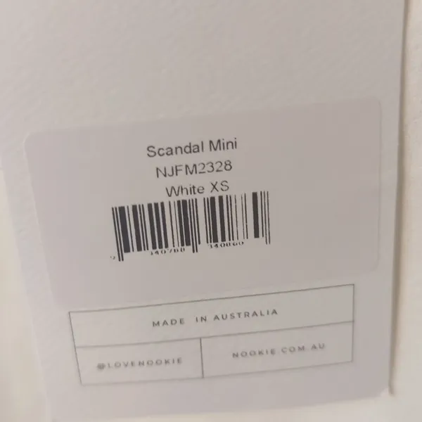 NWT Nookie Sz XS Scandal White Chain Halter Scuba Mini Party Dress Bridal Sexy - Image 6