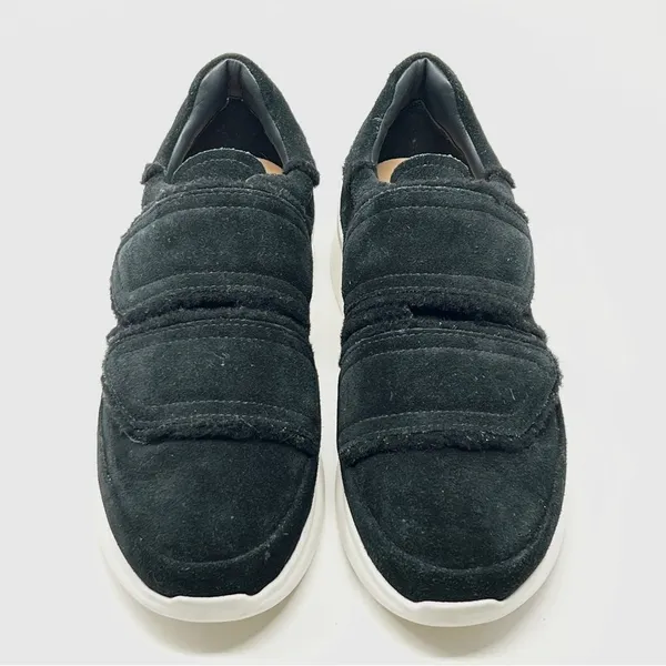UGG Ashby Spill Seam Trainer Black Suede Laceless Chunky Platform Sneakers 9 - Image 2