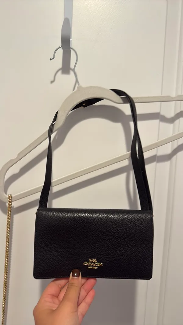 Black Coach Waist and Crossbody Purse - Image 2