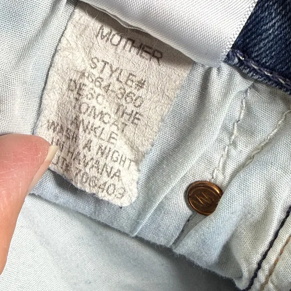 Mother Denim Blue High Rise Button Fly Slim Straight Leg Jeans Size 27 - Image 4