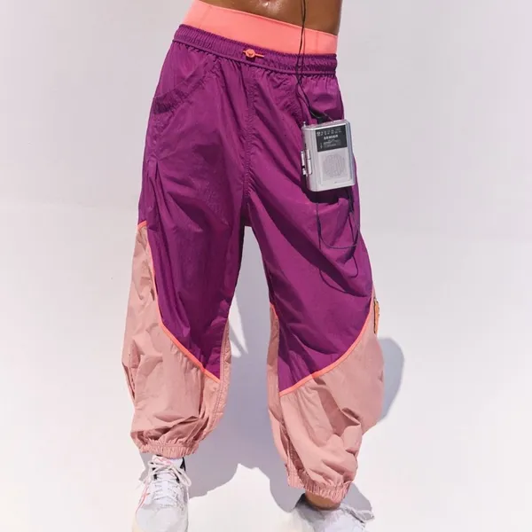 NWT Free People Freeflow Pants in Deep Mulberry Combo - Image 2