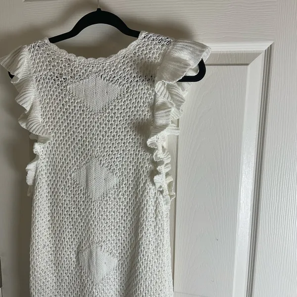 FP Beach Free People Ruffle Knit Mini Dress Woman’s Size X-Large - Image 8