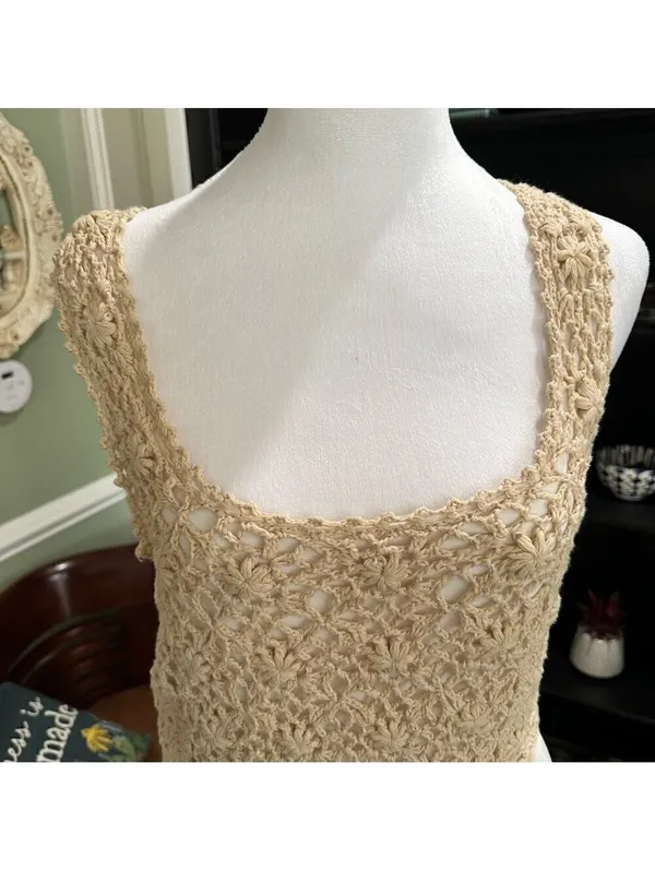 Anthropologie Beckett Crochet Eyelet Dress – Size Medium - Image 3