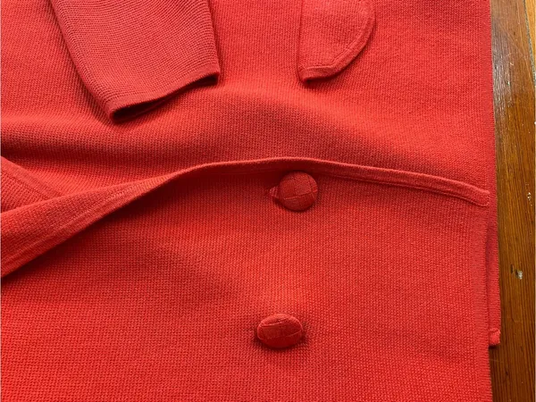 CAbi Coronation Cardigan Knit Jacket Cardinal Red 100% Cotton Blazer Sz S 💚🎀 - Image 10