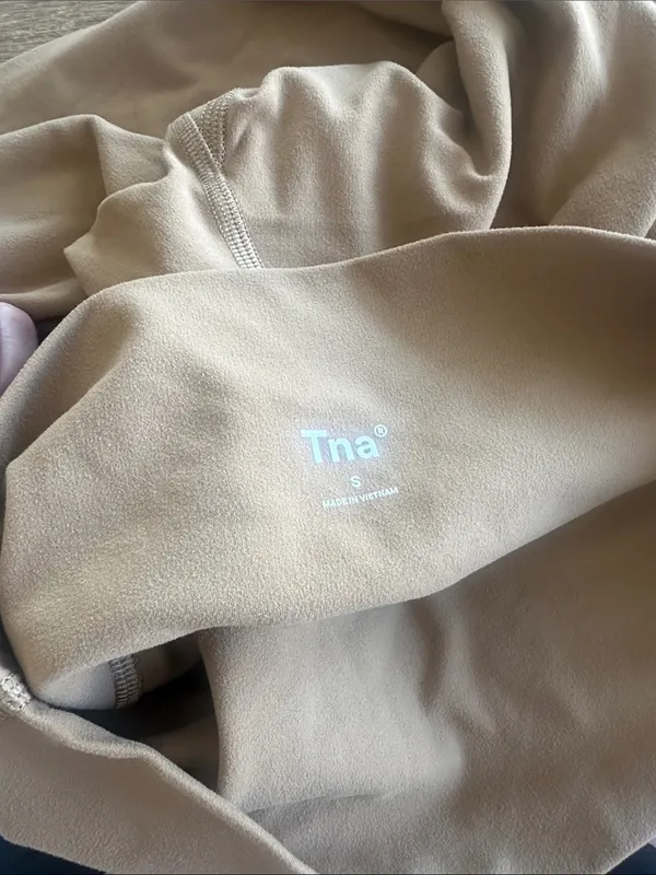 Tna Aritzia caramel‎ tan leggings size small - Image 3