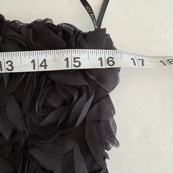 White Fox Pretty Women Mini dress floral tulle Black Strapless size M black - Image 13