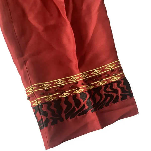 Russell Kemp Silk Dress Pants Red Size 6 - Image 2