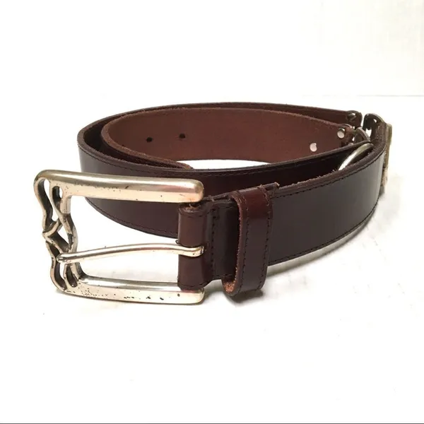 Fossil leather & silver belt L‎ - Image 2