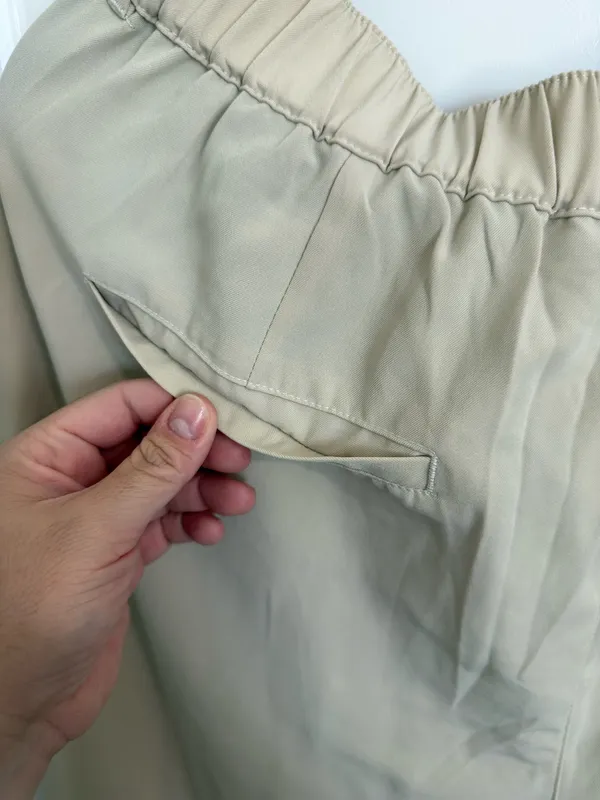 Tgla Wide Leg pants Tan Size L - Image 3