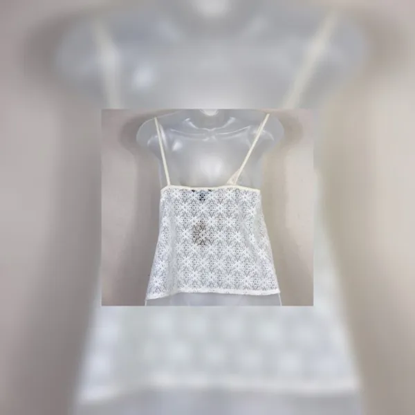 American Eagle Outfitters lace crème top - Image 2
