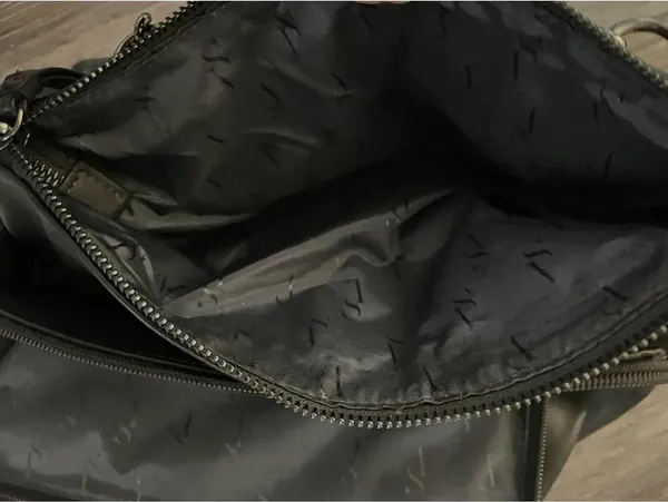 Simply Vera Wang Black and White Floral Satchel Handbag - Image 7