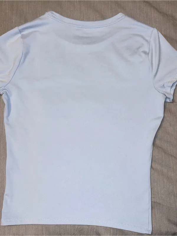 Hollister Baby Tee, Light Blue Short Sleeve T-shirt, Small - Image 8