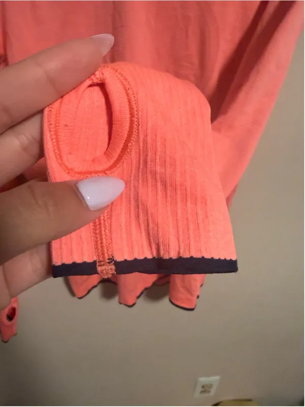 Lululemon Swiftly Tech Long Sleeve Light Flare Inkwell Orange Pink- Size 6 - Image 4