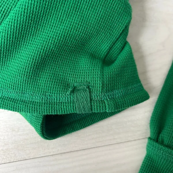 We the Free Kelly Green Cropped Wrap Top V-Neck Longsleeve Blouse Size XS - Image 7