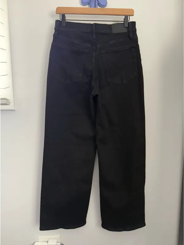 Madewell 28” Perfect Vintage Wide Leg Black Relaxed Office Work - Image 3