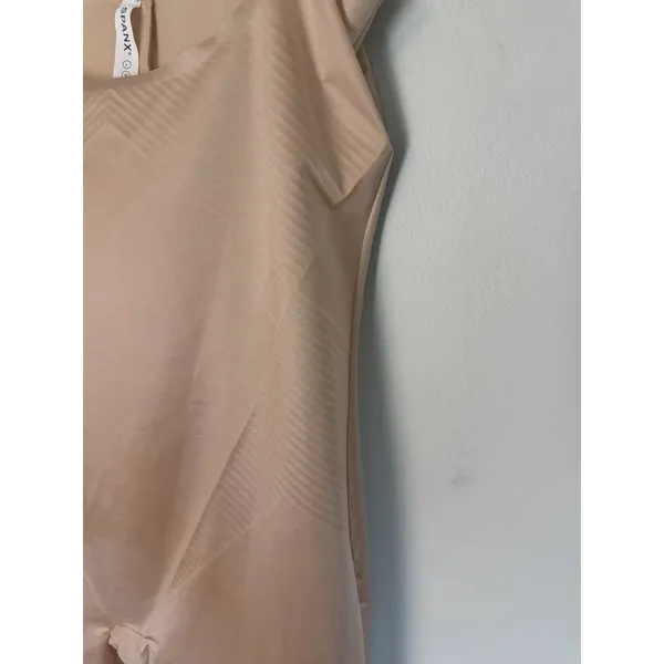 Spanx SPANXshape Invisible Open-Bust Mid-Thigh Bodysuit Nude Sz L Shapewear NEW - Image 6