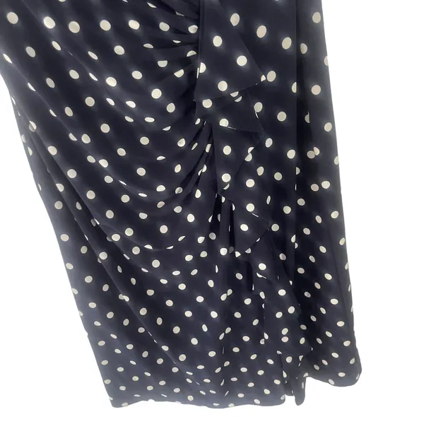 American Living Women's 14‎ Blue Polka Dot Runched Ruffle Dress Kentucky Derby - Image 5