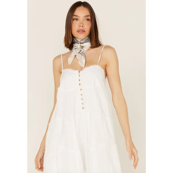 NWT Show Me Your Mumu Gracie White Tiered Midi Dress XS - Image 4