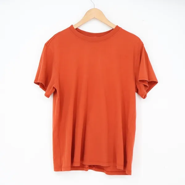 Lululemon T-Shirt Women's Year Basic Rust Orange Short Sleeve Athletic Good - Image 2