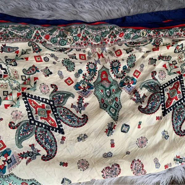 Anthropologie Vintage Chinese silk scarf - Image 9