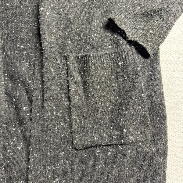 Madewell Donegal Kent Cardigan Sweater in Coziest Yarn in Dark Gray Size Medium - Image 5