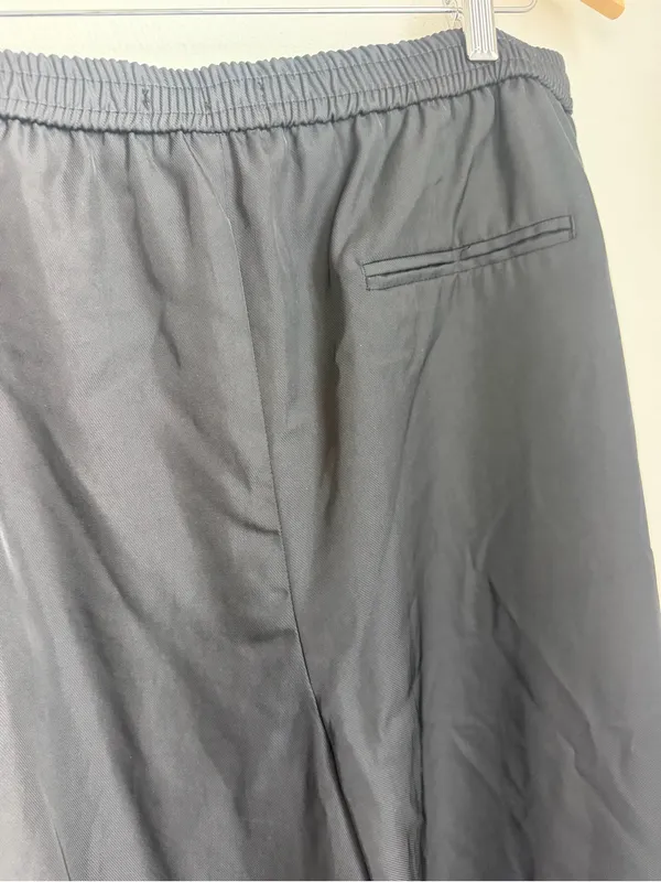 Zara Black Elastic-Waist Wide Leg Pants - Image 4