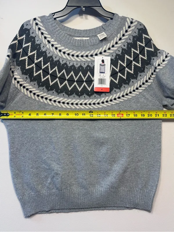 Weatherproof VintageTraditional fairisle raglan crewneck sweater Tweed yarn NWT - Image 2