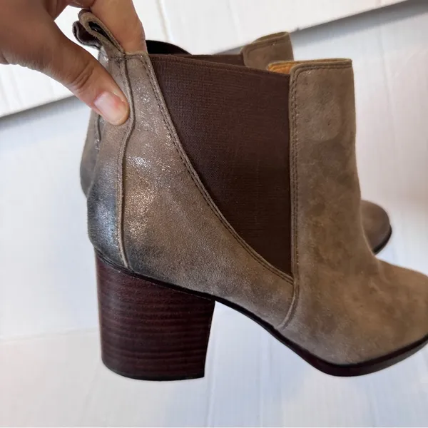 Sofft Brown Metallic Leather Chelsea Ankle Boots Women’s 10 Fall Casual Chunky - Image 7