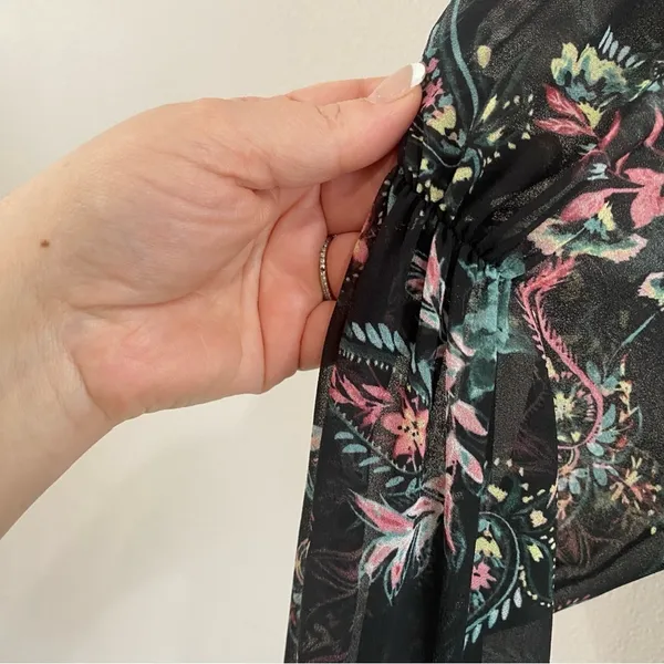 MISA Los Angeles Lexie Mini‎ Dress XS Silk Floral Boho Party Date Night Chic - Image 13