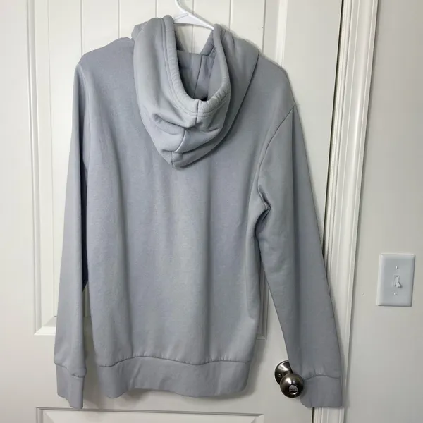 EUC Old Navy women’s light gray fleece lined‎ pullover hooded sweatshirt medium - Image 6