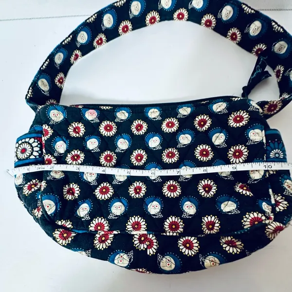 Vera Bradley Floral Patterned Quilted Purse with Libby Night Owl Motif 6” x 11” - Image 9