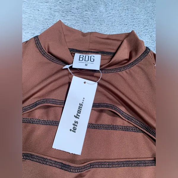 NWT BDG urban outfitters iets frans Brown Long Sleeve Top - Image 5