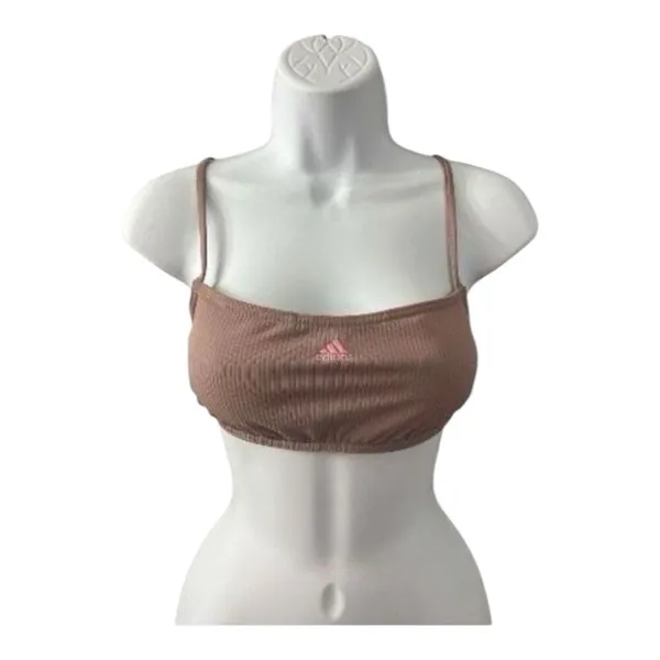 Adidas Iconisea Purple Bandeau Bikini Top Size M Swimwear Removable Pads - Image 3