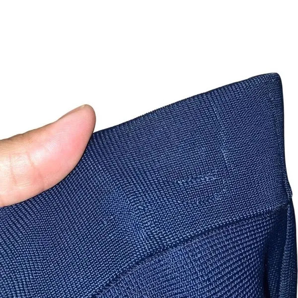Cabi Dark Navy Knit High Waist Unlined A-line Skirt Size Medium #200 - Image 4