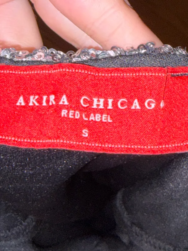 AKIRA Chicago Red Label Sequin Cowl Neck Sheath Dress - Image 6