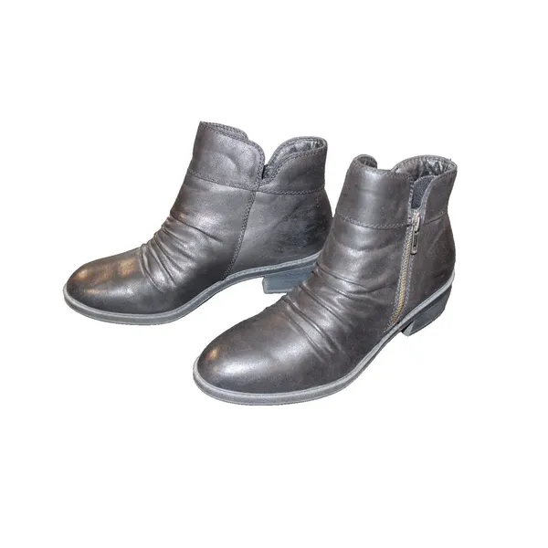 Baretraps Black Faux Leather Ruched Side-Zip Ankle Bootie - Women's Size 8 - Image 2