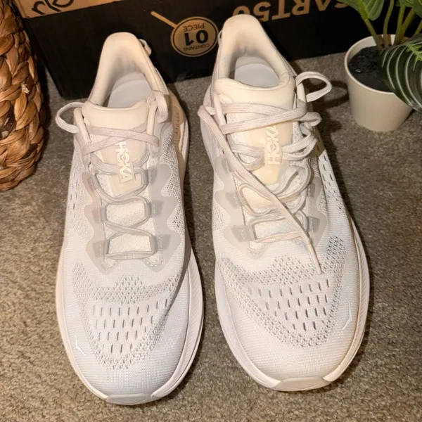 Hoka Light Gray Athletic Shoes - Image 8