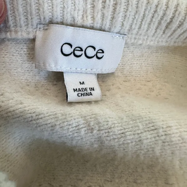 CeCe Off White Scarf Cardigan Sweater MEDIUM Business Casual Career Work $90 - Image 13