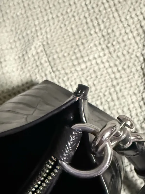 COACH Black Croc Embossed Mollie Tote Bag 25 - Image 5